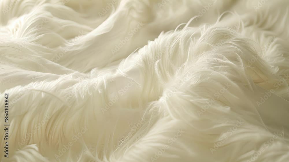 Poster the texture of this viscose fabric is reminiscent of soft downy feathers with its fine and fluffy fi