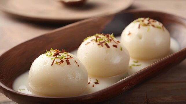 Bengali dessert made of Malai Chop or Cream sandwich filled with Rasgulla or Gulab jamun is known as a sweet dish