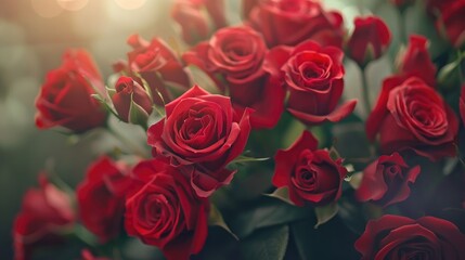 Obraz premium Beautiful bunch of roses