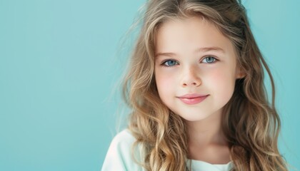 Beauty Professional Portrait Against Pastel Background Generative AI