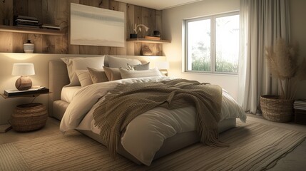 Cozy Bedroom Ambiance for Relaxation Generative AI