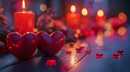 Composition valentines day objects HD background