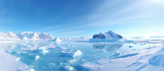 Frozen Landscape in Antarctica