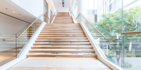 Modern Staircase Design with Energy Efficient Lighting Generative AI