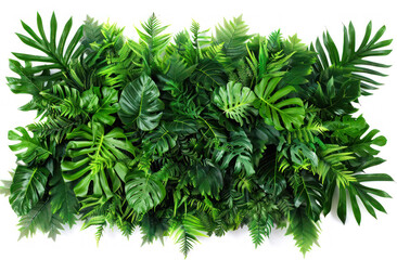 Vivid green faux greenery wall arrangement