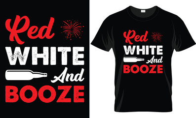 4th of July Typography T-shirt Design