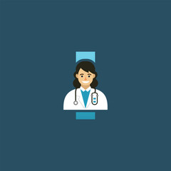 Initial Letter I Doctor icon Logo Design Vector Graphic Emblem Illustration. 