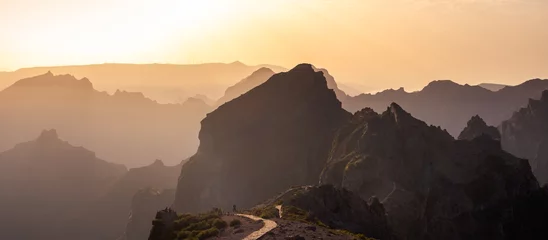Selbstklebende Fototapeten Cappuccino Scenic landscape of Pico do Areiro in Central madeira Island during sunset.  © SNEHIT PHOTO