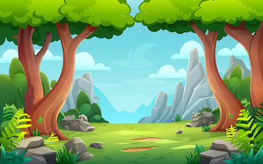 cartoon illustration of a beautiful forest17_upscayl_4x_realesrgan-x4fast
