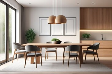 Fototapeta premium modern living room in brown colors