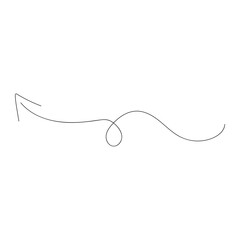 Doodle squiggle line arrow icon