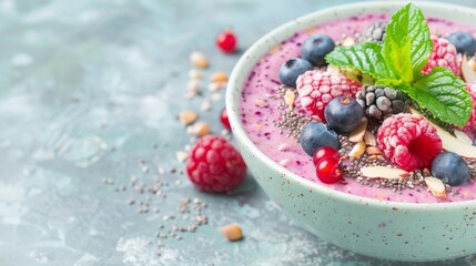 Healthy Breakfast Bowl with Adaptogenic Superfoods Generative AI