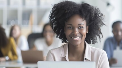 Confident Businesswoman Leading a Meeting Generative AI