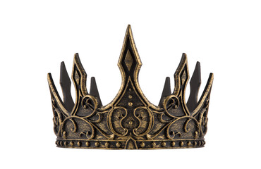 Ancient king or queen crown isolated on white background with clipping path