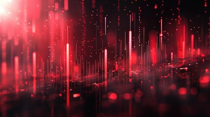 Digital Market Pulse. Stock market growth charts graphs 3d futuristic finance economy business datum diagram marketing illustration