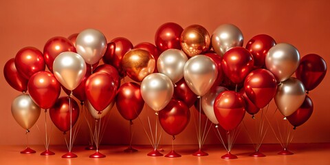 monotone background empty copy space only balloons