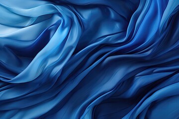 Obraz premium Elegant blue fabric draped in soft folds.