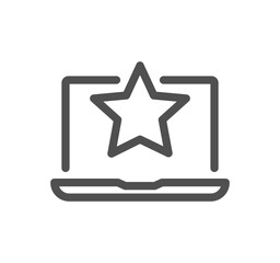 Star related icon outline and linear vector.
