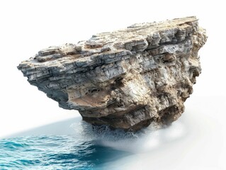 Fototapeta premium Majestic Sea Cliff with Crashing Waves. Generative ai
