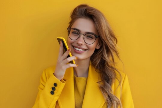 Femme avec téléphone mobile