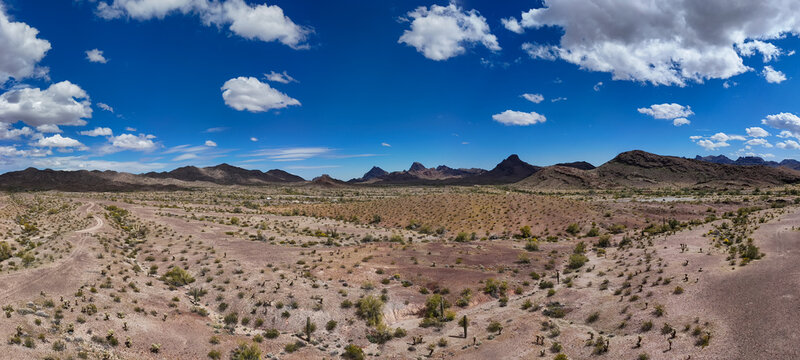 Aerial View of Colorado Desert near Blythe, California 