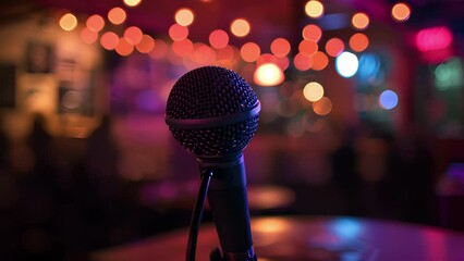 The scene is blurred but the energy and passion of the open mic performances shine through captivating all in attendance.