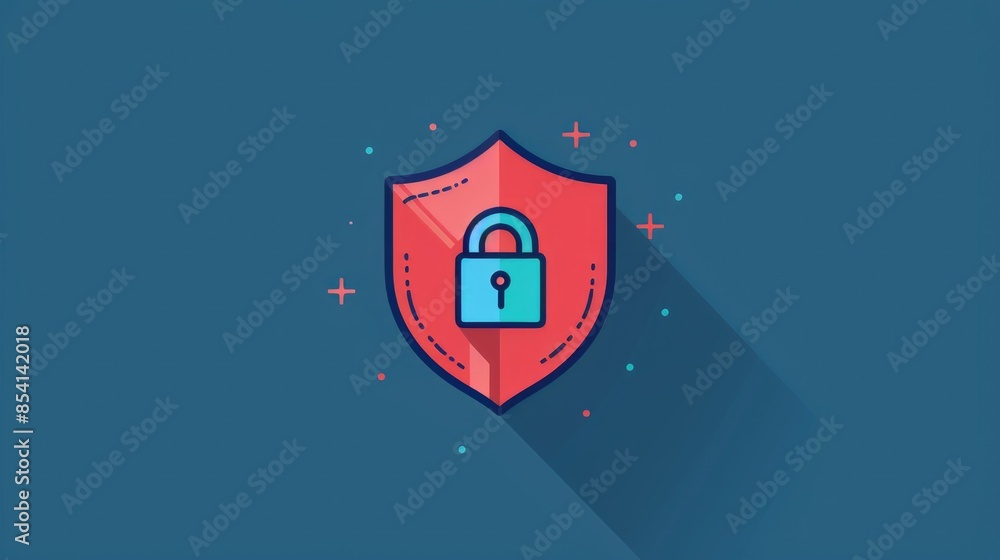 Poster icon for safeguarding personal data importance of data protection and internet privacy in cybersecur