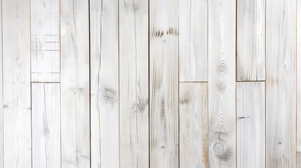 Fototapeta premium top view of white wood planks texture arranged vertically, background for overlay
