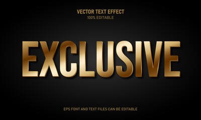 Obraz premium Exclusive gold 3d editable text effect