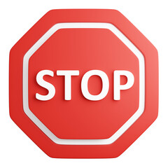 3d render of traffic signs stop.