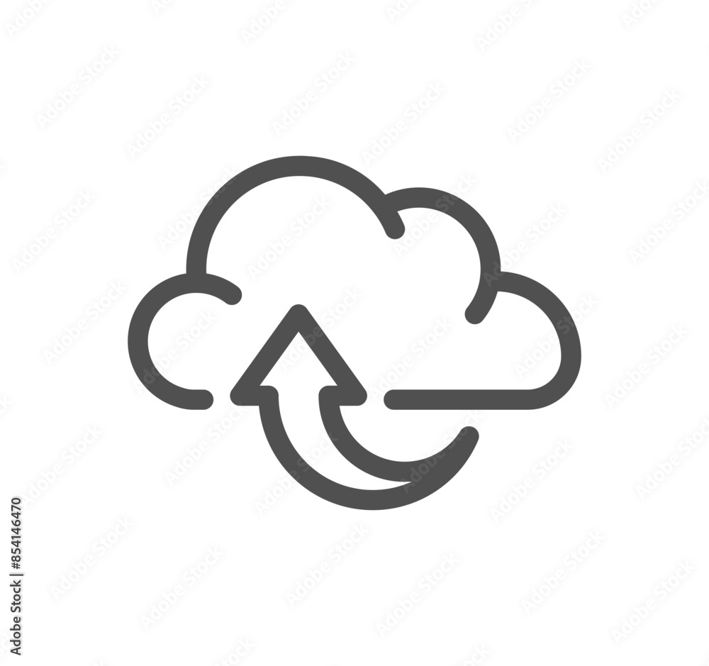 Poster data exchange related icon outline and linear vector.