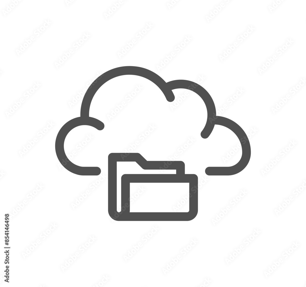 Poster data exchange related icon outline and linear vector.