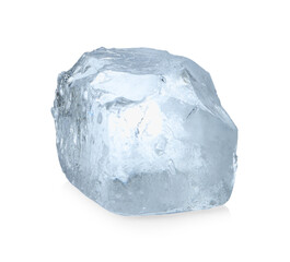 Fototapeta premium One piece of clear ice isolated on white