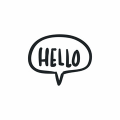hello speech bubble message icon © Nijat