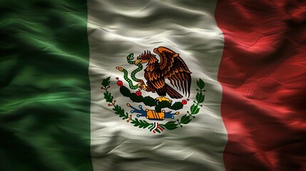 Naklejka premium Mexican flag made with Ai generative technology