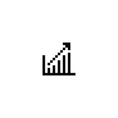 diagram pixel icon graph 8 bit sign 