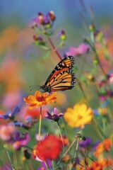 Obraz premium Monarch Butterfly on a Flower.