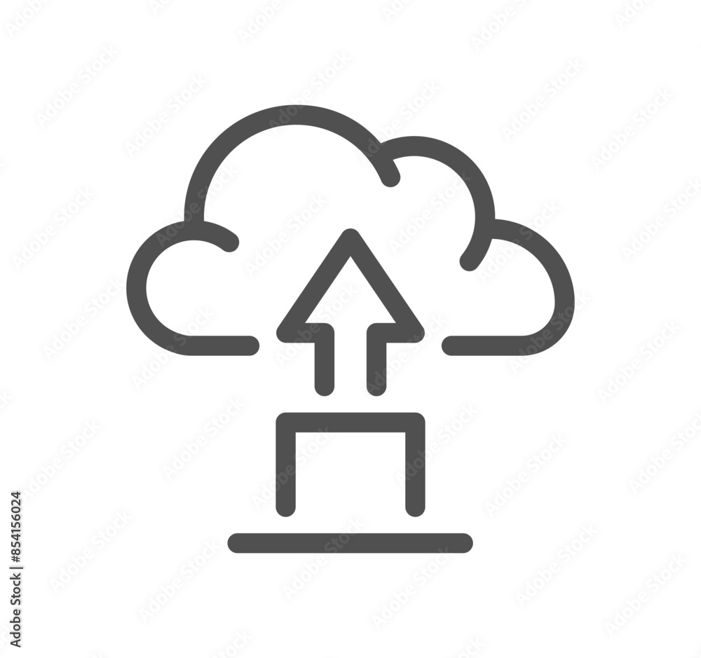 Poster data exchange related icon outline and linear vector.