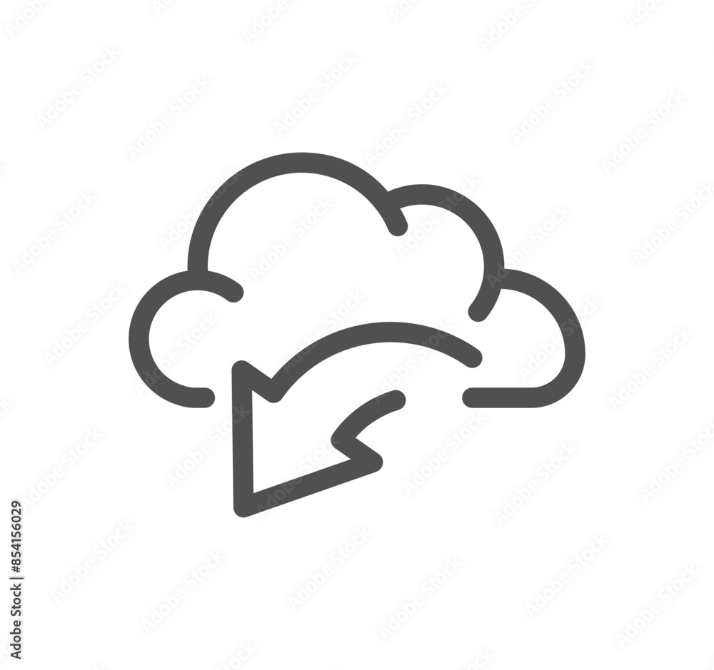 Poster data exchange related icon outline and linear vector.