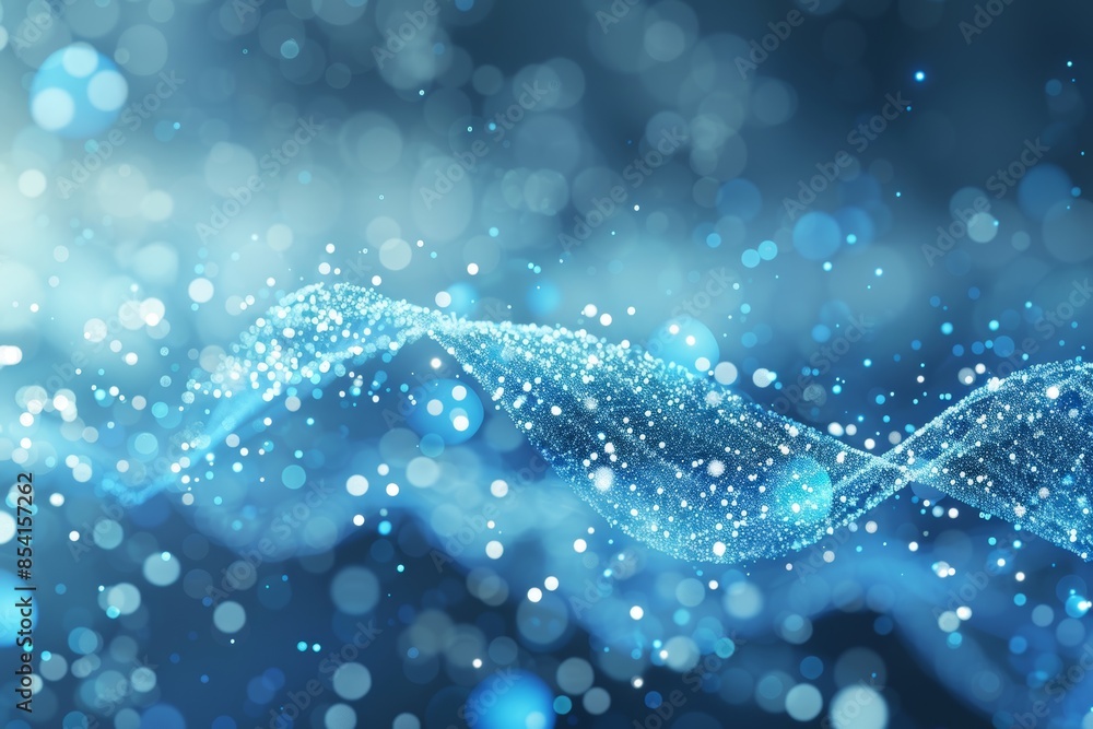 Aufkleber futuristic dna molecule on digital background for science and technology concepts generative ai