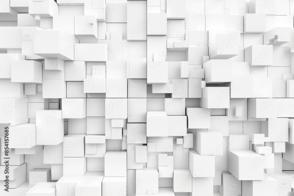 Poster modern white background with geometric shapes for creative projects generative ai