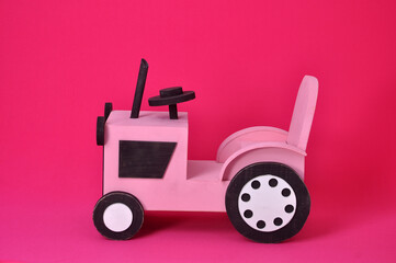 trator rosa brinquedo fazendinha 