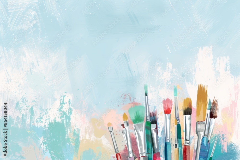 Poster vibrant hand drawn abstract background for creative projects generative ai