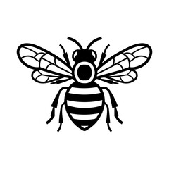 Bee logo or modern line icon. Vector line art and icon design with bold outline. Black and white Pixel Perfect minimalistic symbol isolate white background. Creative logotype
