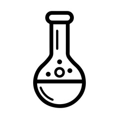 Lab logo or modern line icon. Vector line art and icon design with bold outline. Black and white Pixel Perfect minimalistic symbol isolate white background. Creative logotype