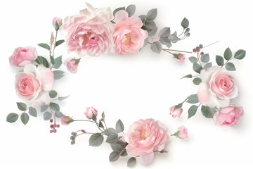 Celebrate Mother's Day with Beautiful Floral Frame Generative AI