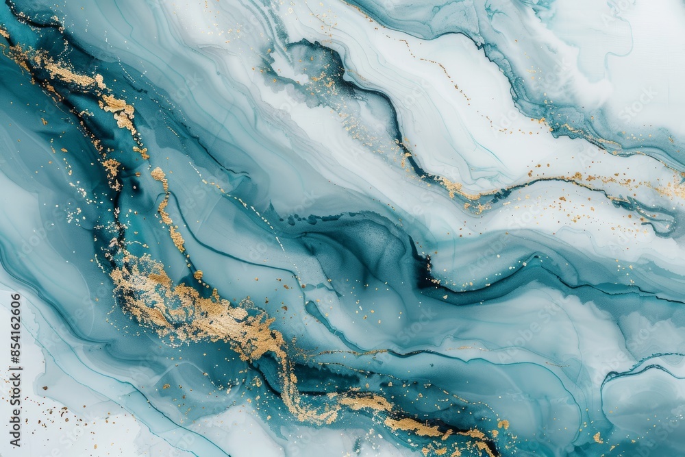 Poster luxury ocean wall texture with shiny golden pattern for high-end designs generative ai
