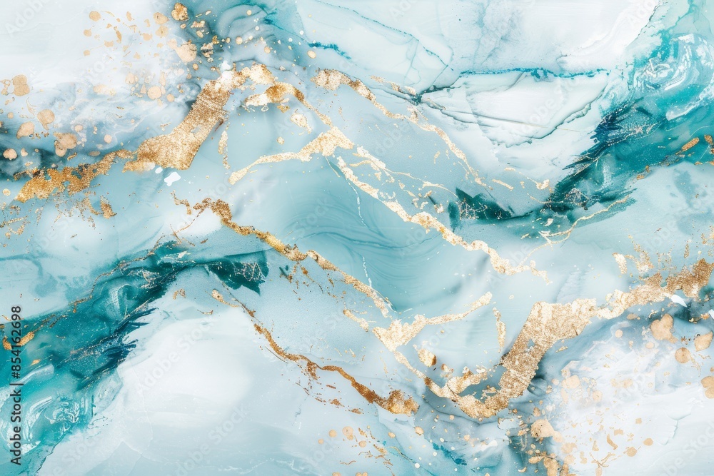 Poster luxury ocean wall texture with golden pattern for high-end designs generative ai