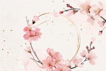 Fototapeta premium Elegant Wedding Invitation with Floral Accents Generative AI