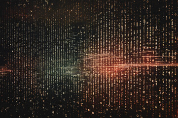 red binary background